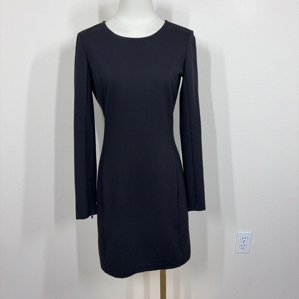 Theory Dress Womens 4 Black Sheath Mini Office Workwear Party Capsule Minimalist